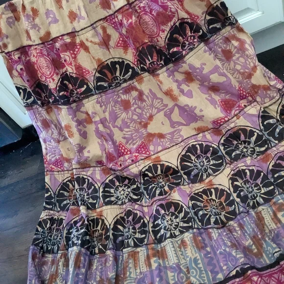Gorgeous Soft Surroundings Bohemian Tribal Maxi Skirt Cotton - Picture 3 of 9